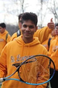 student tennis player