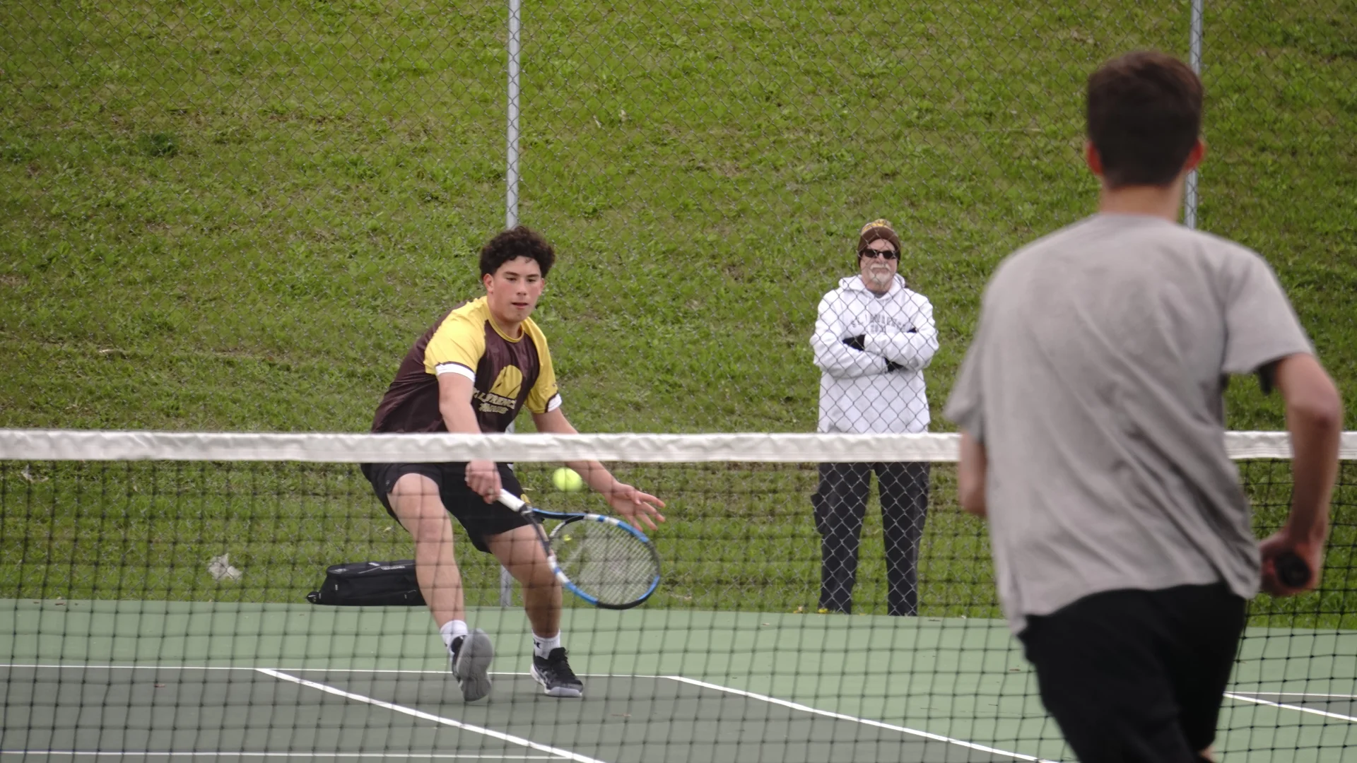 student tennis player
