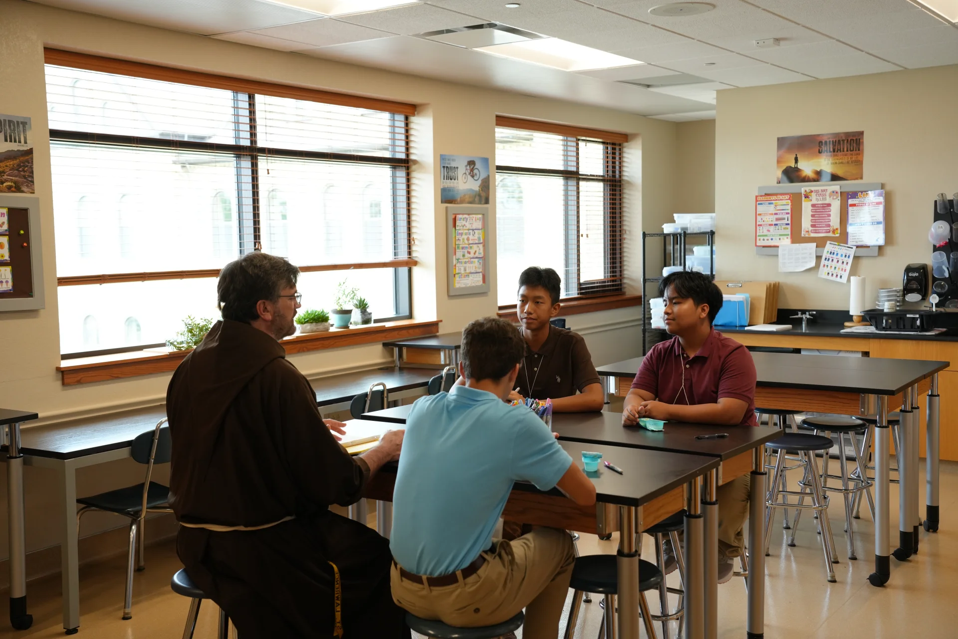 Mentor meetings at St. Lawrence Seminary High School