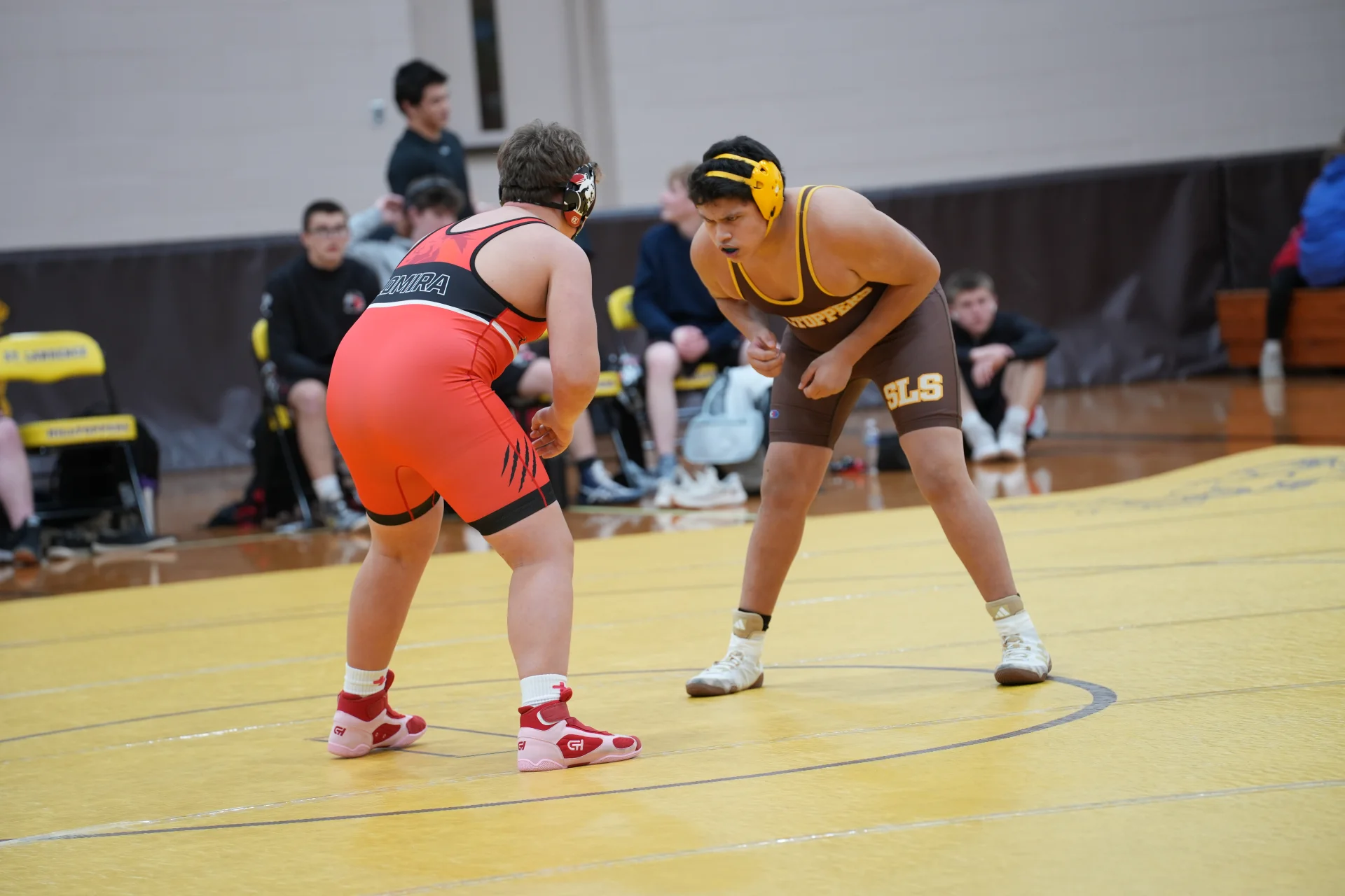 wrestling match at St. Lawrence Seminary High School
