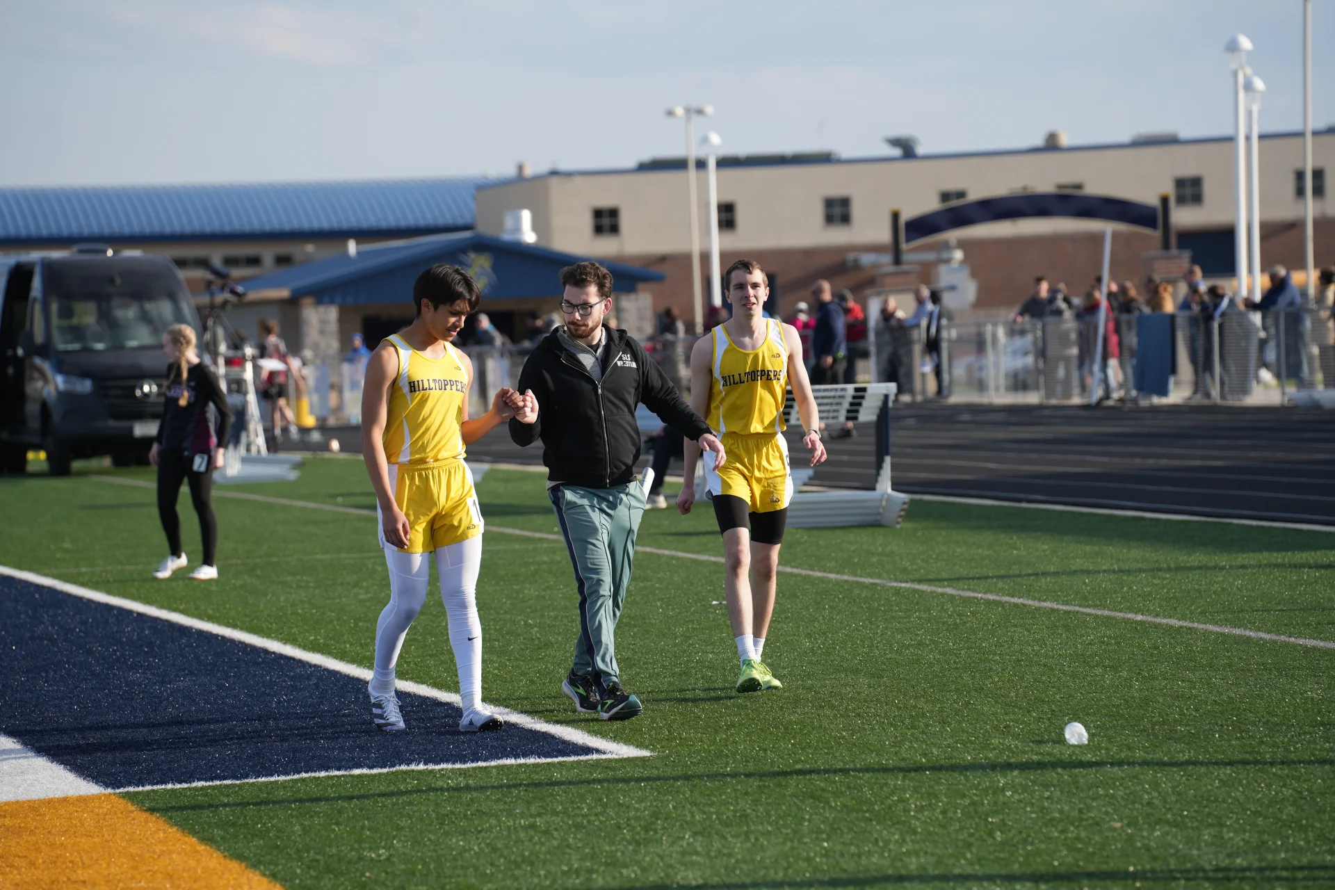 track team on outdoor field