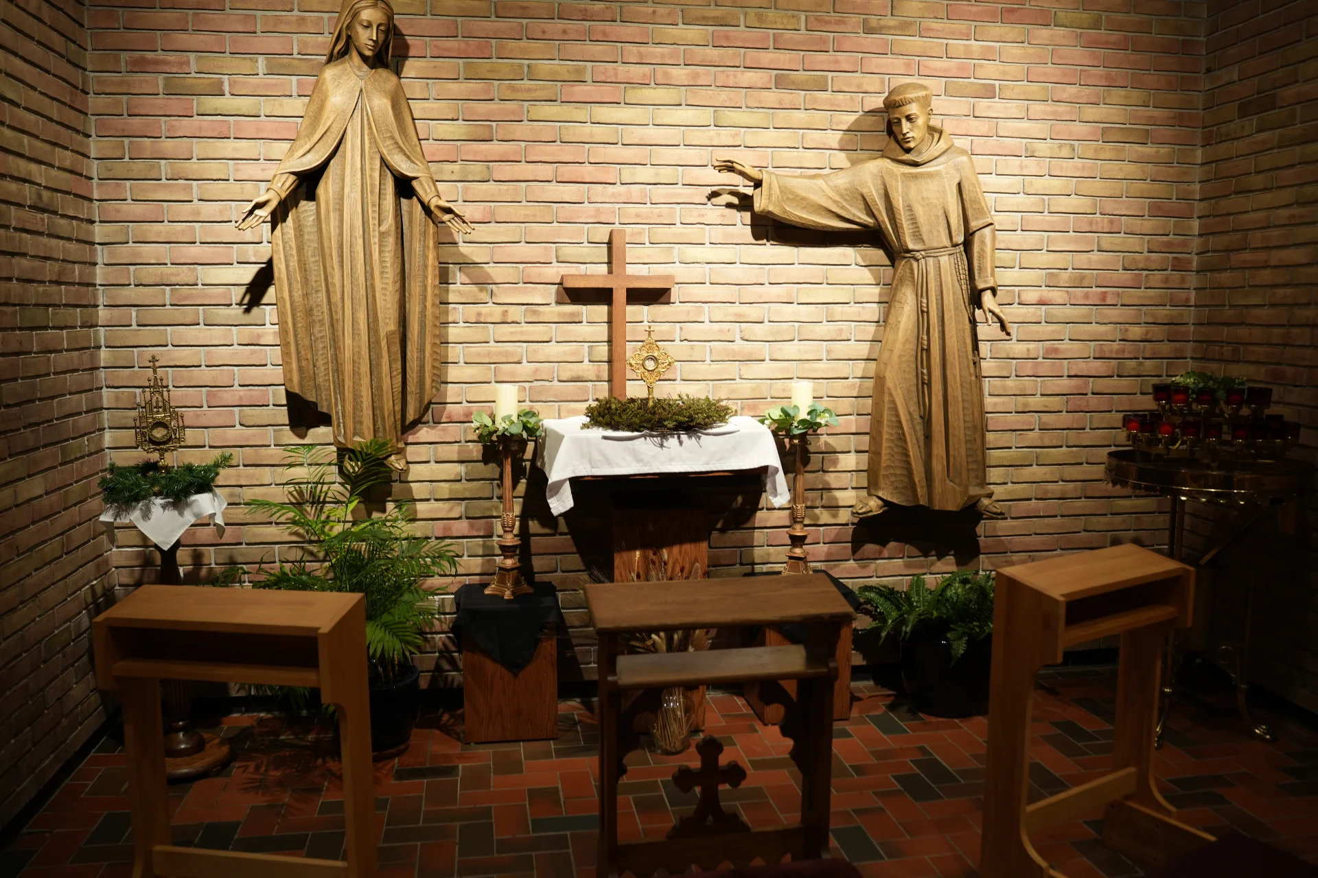 Shrine at SLS in honor of 800th Jubilee of St. Francis of Assisi