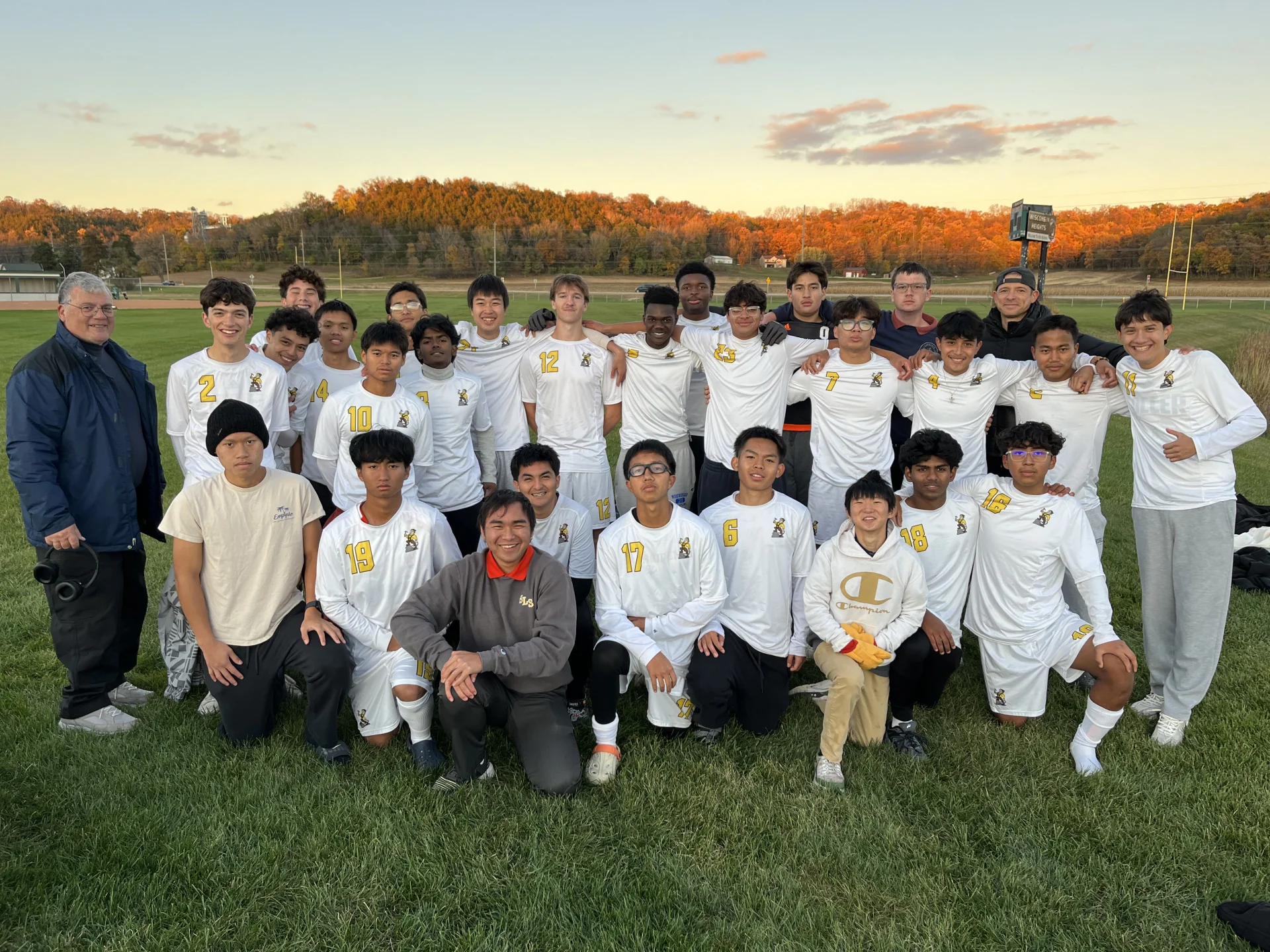 soccer players at St. Lawrence Seminary High School