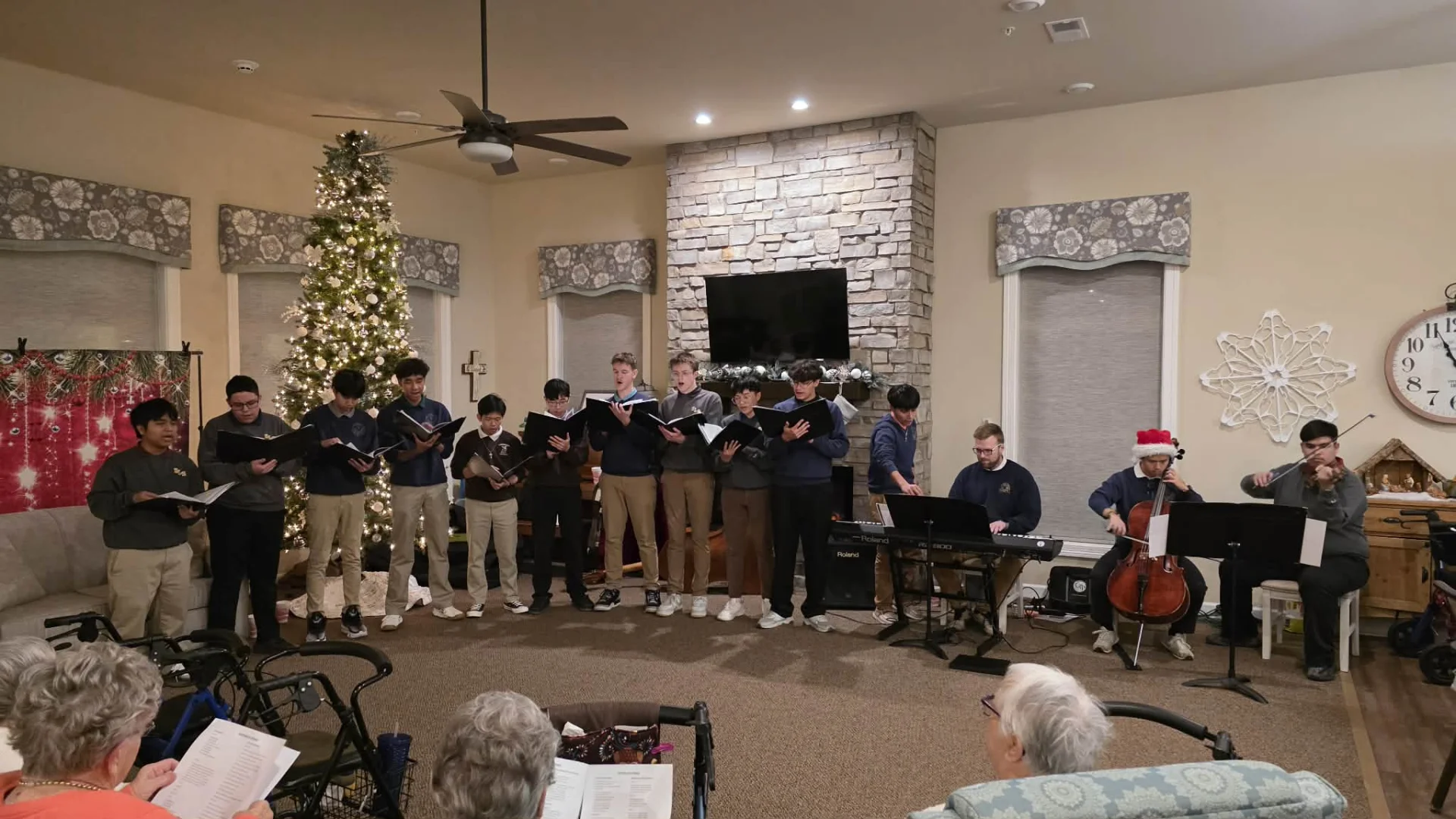 St. Lawrence Students Christmas Caroling